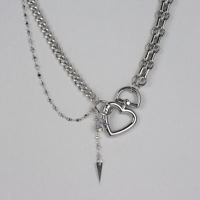 Alt heart chain necklace