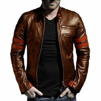 men's zipper jacket Genuine leather - Thumbnail 4