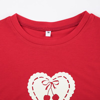Cherry Heart Red Top - Thumbnail 4