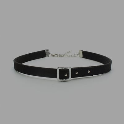Dark punk buckle choker - Thumbnail 3