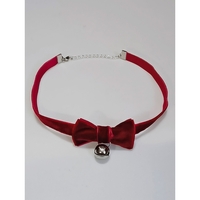 Velvet knot bow bell choker - Thumbnail 1