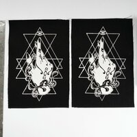 Witch hand & Venus Fly Trap Wiccan Goth Sew-on Patches - Thumbnail 1