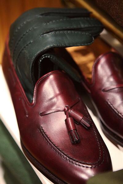 Handmade Burgundy Loafers Slips On Moccasin Dress Formal Handmade Shoes