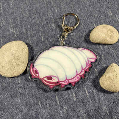 Giant isopod keychain
