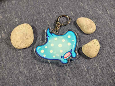 Manta Ray Keychain
