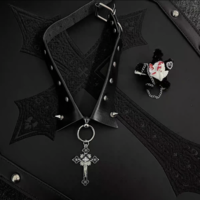 Gothic rivet cross choker - Thumbnail 2