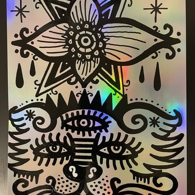 Cat mandala holographic 