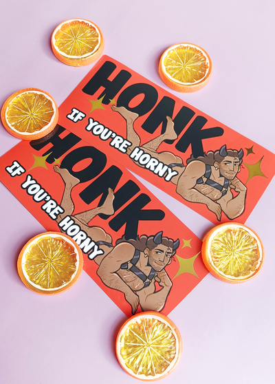 HONK if you're H*rny (Boy) (Bumper Sticker)