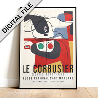 Oeuvre Plastique, 1953/54 exhibition poster, Musée National d’Art Moderne, Paris, "Bull III" by Le Corbusier, 1953 - Thumbnail 5