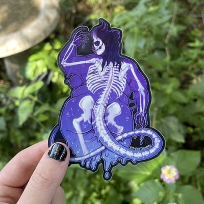 Slime guy glow-in-the-dark sticker