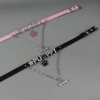 Handmade pink bone choker - Thumbnail 3