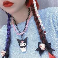 Kawaii core kuromi necklace - Thumbnail 1