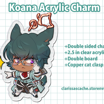 Koana acrylic charm
