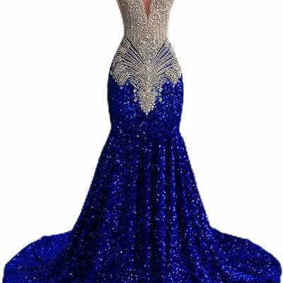 New arrival 2024 sparkly silver diamonds mermaid prom dress halter crystal rhinestones wedding party birthday evening gown robes,1777