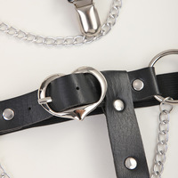 1 Pair Heart Buckle Leg Harness Garter Belt - Thumbnail 2