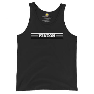 Penton black stripe logo men's moto tank top