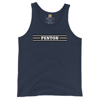 Penton Black Stripe Logo Men's Moto Tank Top - Thumbnail 2