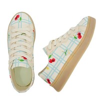 Sweet Cherry Print Sneakers For Women - Thumbnail 3