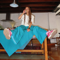 Y2K WIDE LEG STRIPED PANT   - Thumbnail 4