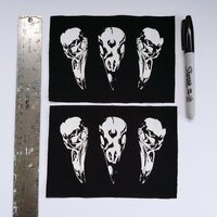 Crow Skulls Goth Horror Sew-on Patches - Thumbnail 1