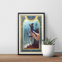  Mushoku Tensei Gold Ink Art Prints | Rudeus Greyrat | Roxy | Eris Greyrat | Sylphiette Illustration | Isekai Tarot Collector Print - Thumbnail 3