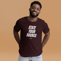 State your source t-shirt Unisex - Thumbnail 10