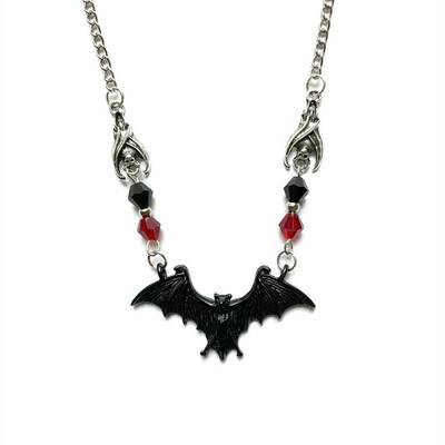 Halloween bat necklace