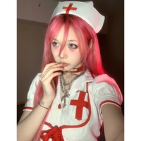 Y2k red diamond cross necklace - Thumbnail 2