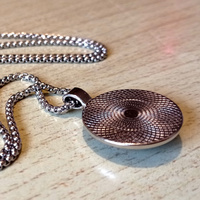 Stunning Shine Planet Pendant Art Handcrafted Necklace Unique - Thumbnail 6