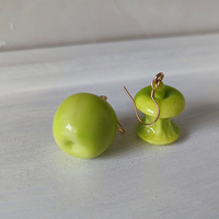 Simulation Apple Asymmetrical Earrings - Thumbnail 3