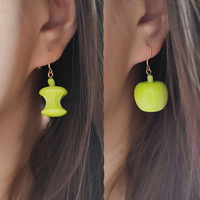 Simulation Apple Asymmetrical Earrings - Thumbnail 5