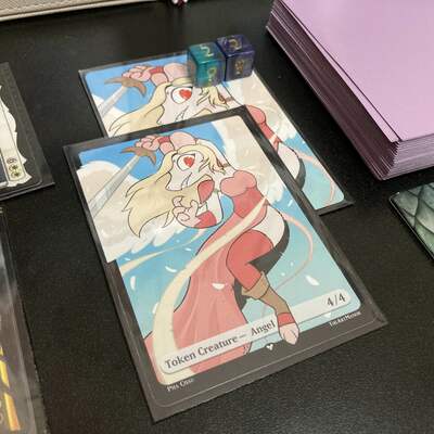 Rat angel token - mtg token card