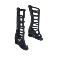 6 pairs of Black Boutique Fashion Doll Boots - Thumbnail 1