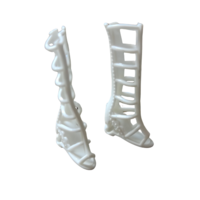 6 pairs of White Boutique Fashion Doll Boots - Thumbnail 1