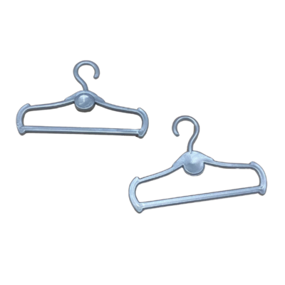 10pcs. Miniature Gray Simple Hangers for Fashion Dolls