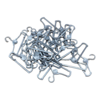 10pcs. Miniature Gray Simple Hangers for Fashion Dolls - Thumbnail 1