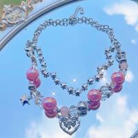 Pink candy heart necklace - Thumbnail 1