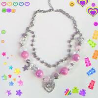 Pink candy heart necklace - Thumbnail 3