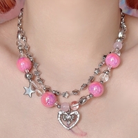 Pink candy heart necklace - Thumbnail 4