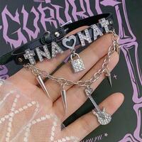 Nana rivet leather punk choker - Thumbnail 3