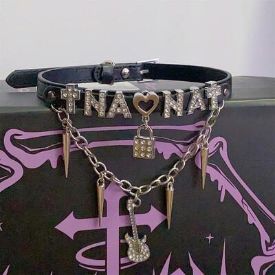 Nana rivet leather punk choker