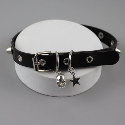 Goth skull choker