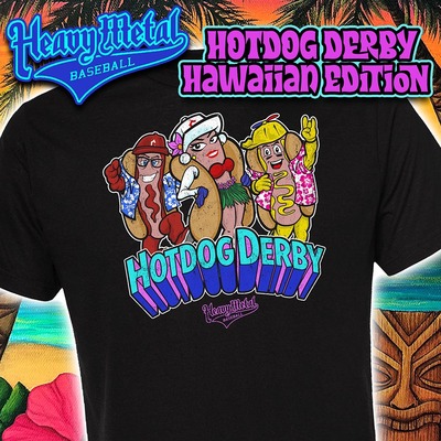 Hotdog derby - hawaiian edition - black