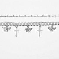 Angel cross multi-strand necklace - Thumbnail 2