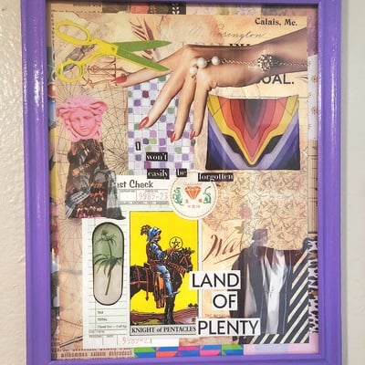 'land of plenty' collage