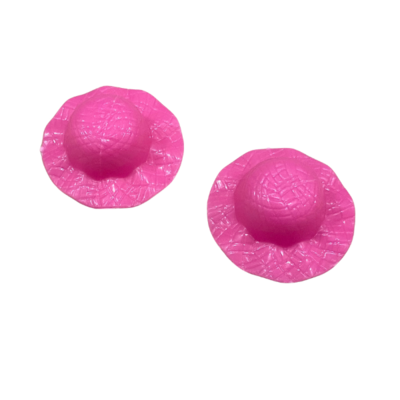 6pcs. Miniature Pink Bonnets for Fashion Dolls-6"