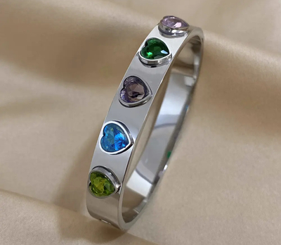 Whatsupchic Big Love Silver Bracelet 