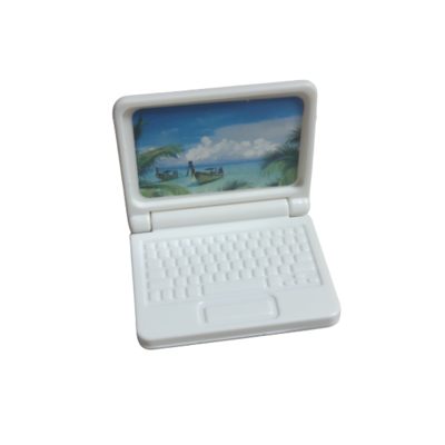 2 miniature laptops for fashion dolls