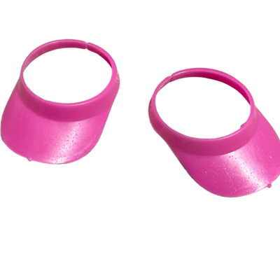 10pcs. miniature pink visors for fashion dolls-6"-11.5" dolls