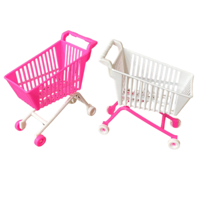 Miniature grocery cart for fashion dolls